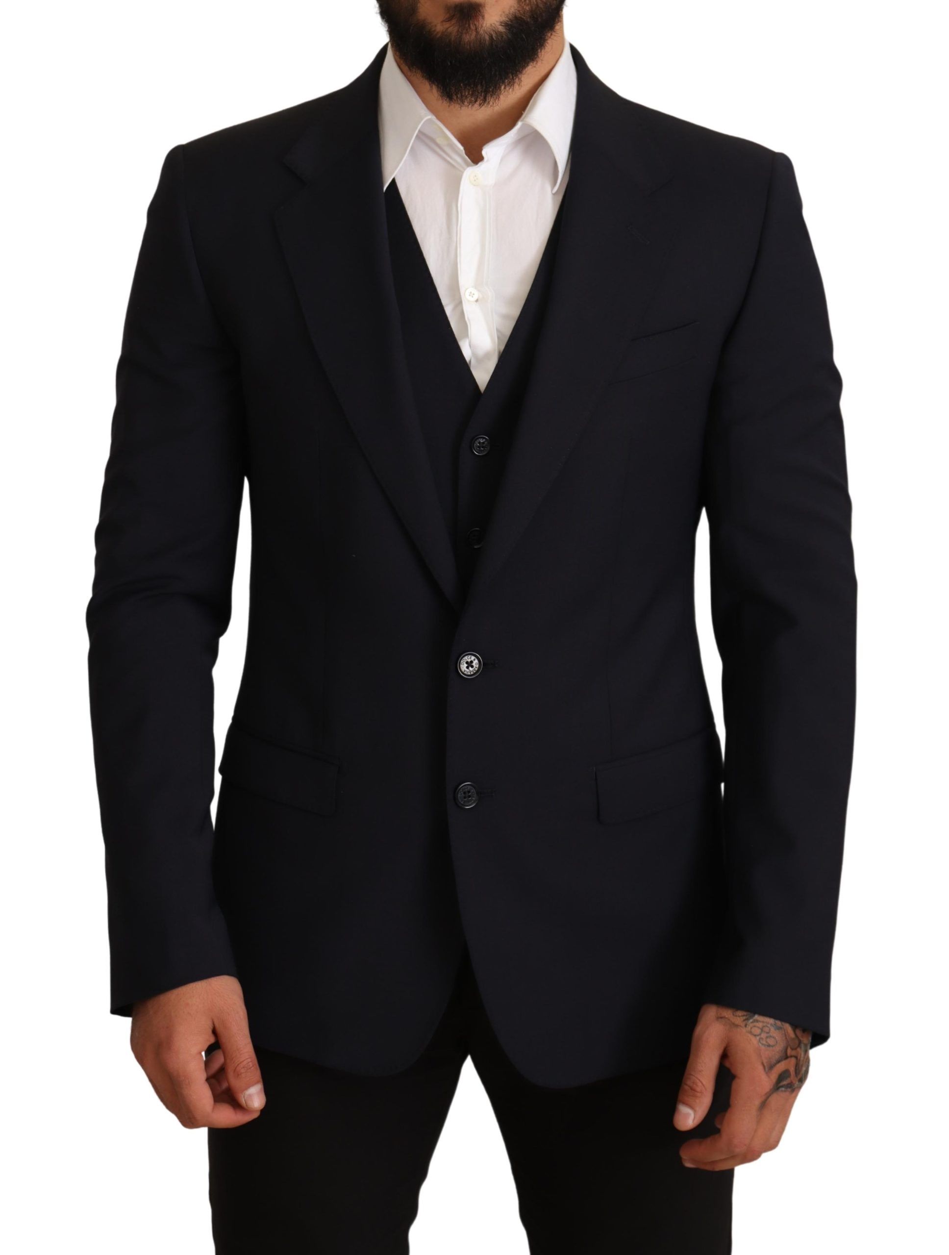Dolce Gabbana Blue 2 Piece MARTINI Blazer Suit Jacket IT50