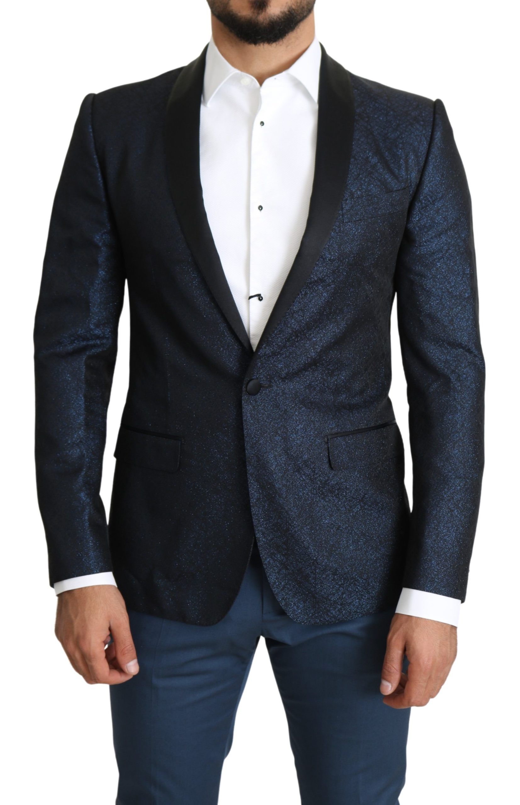 Blue Dolce & Gabbana Blue Slim Fit Jacket Coat MARTINI  Blazer