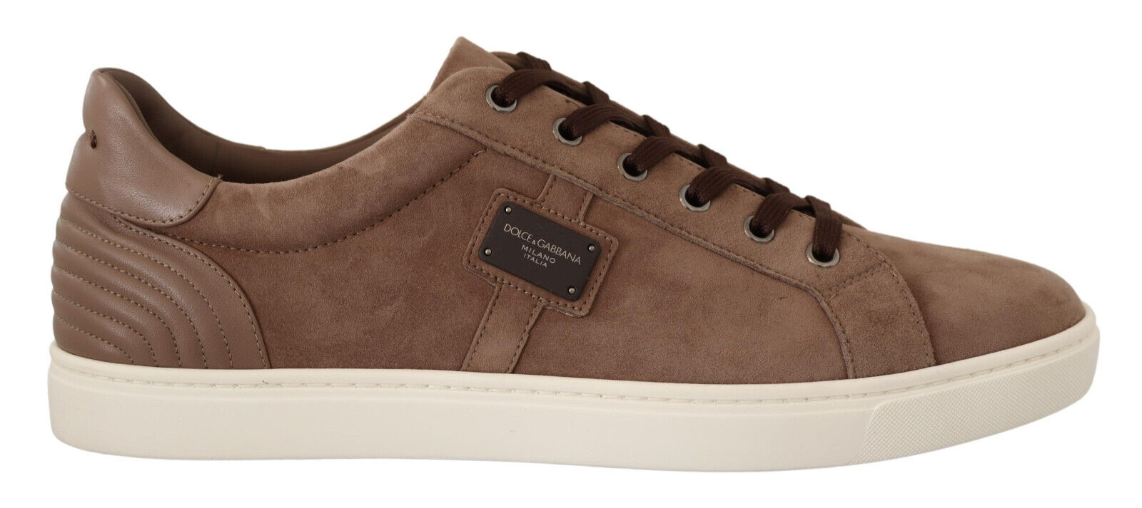 Bown Dolce & Gabbana Brown Suede Leather Sneakers Shoes