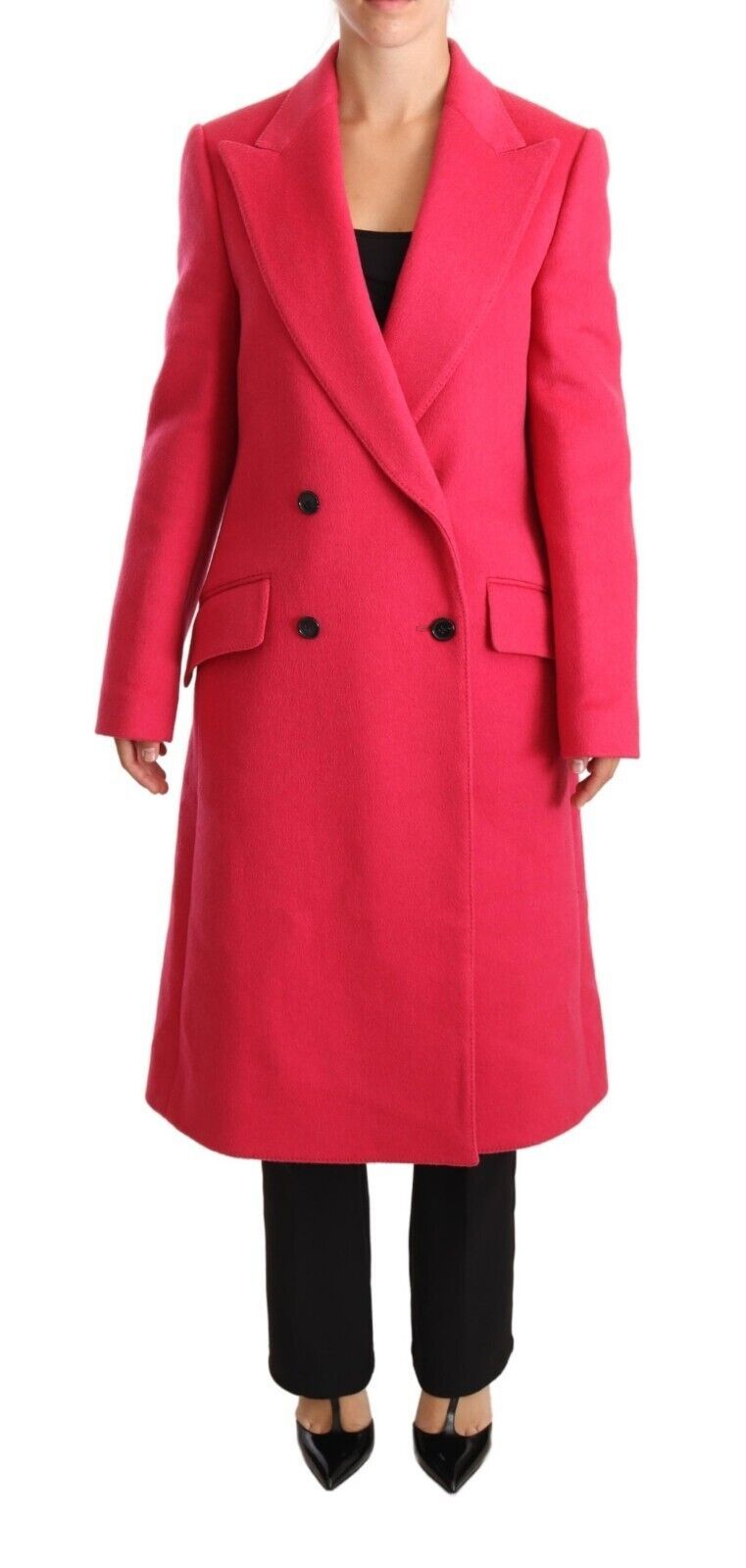 Pink Dolce & Gabbana Pink Double Breasted Trenchcoat Jacket