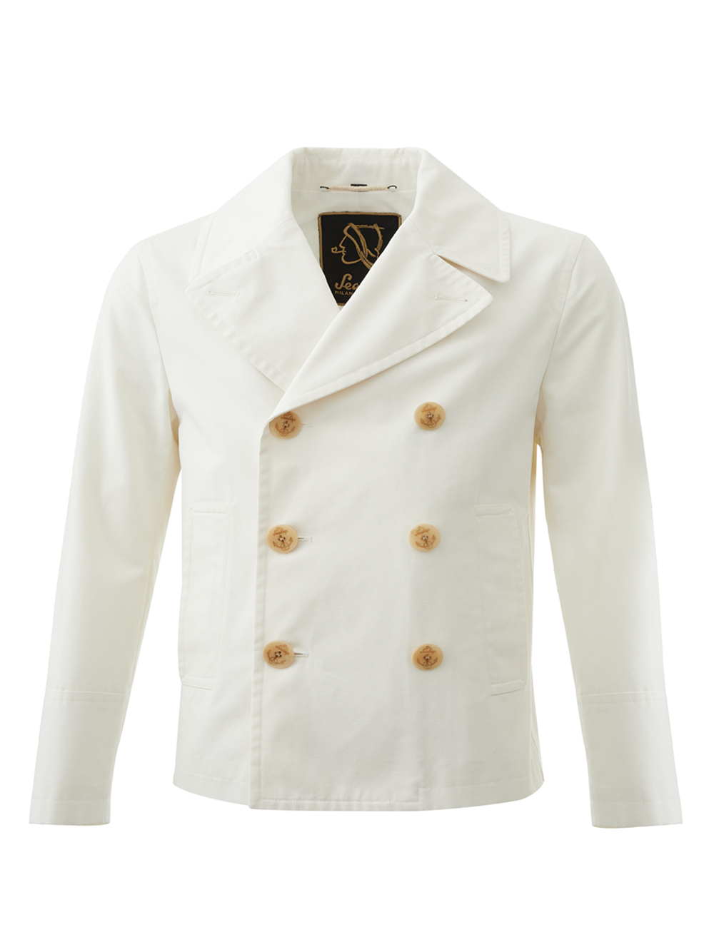 White Sealup White Marine Style Double Breast Jacket