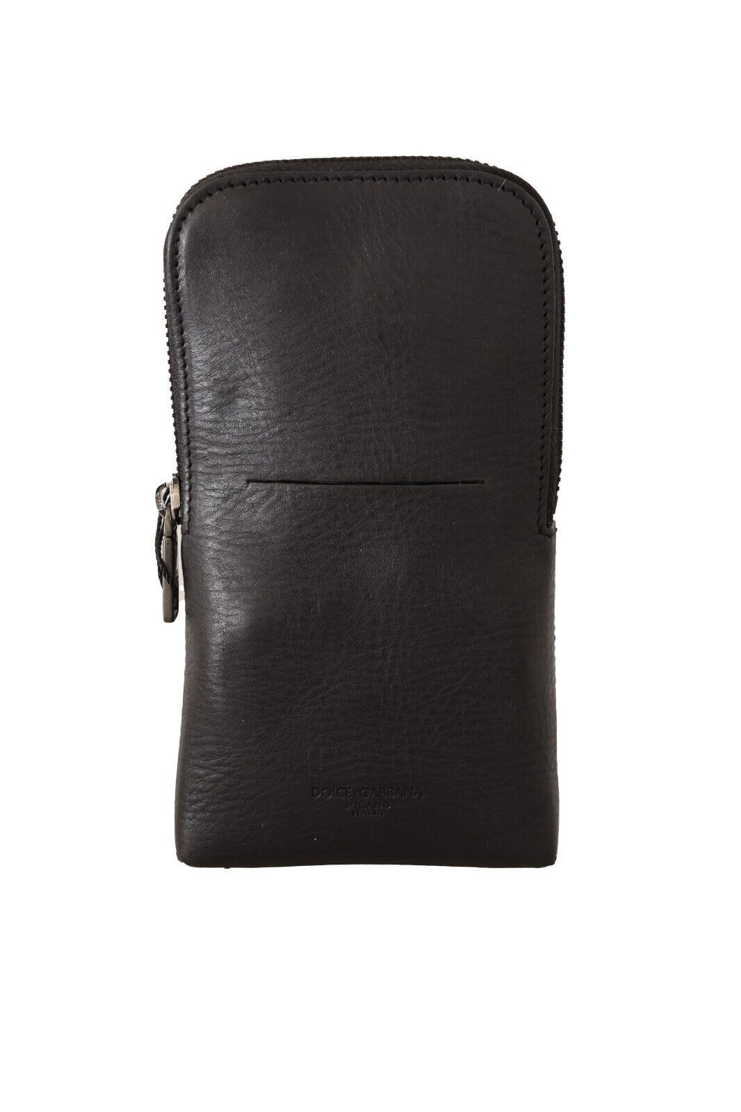Black Dolce & Gabbana Black Leather Purse Double Belt Strap Multi Kit Wallet