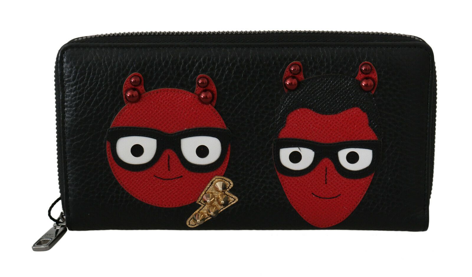 Dolce &amp; Gabbana Dolce & Gabbana Chic Black and Red Leather Continental Wallet