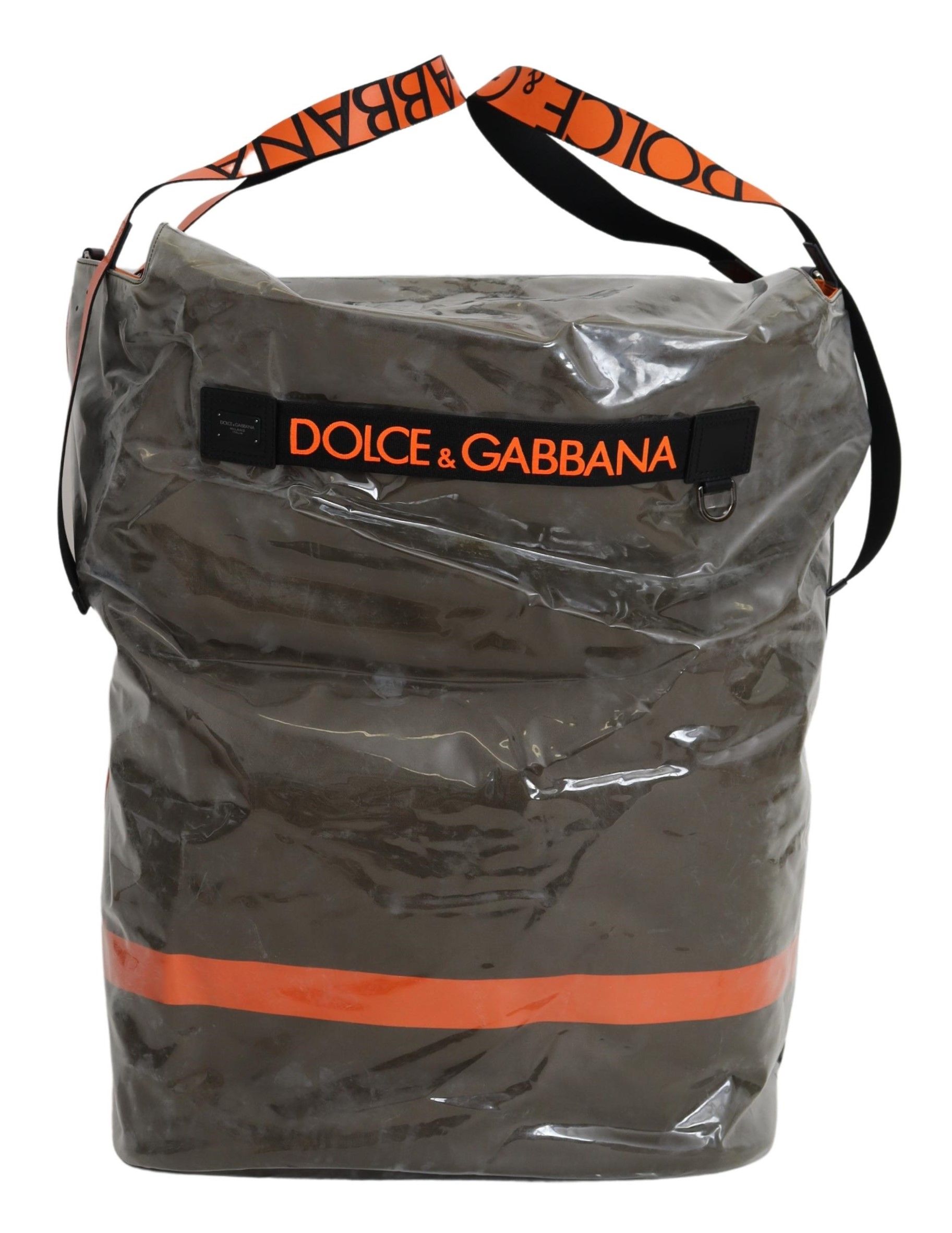 Green Dolce & Gabbana Cotton Men Large Fabric Green Shopping Tote Bag