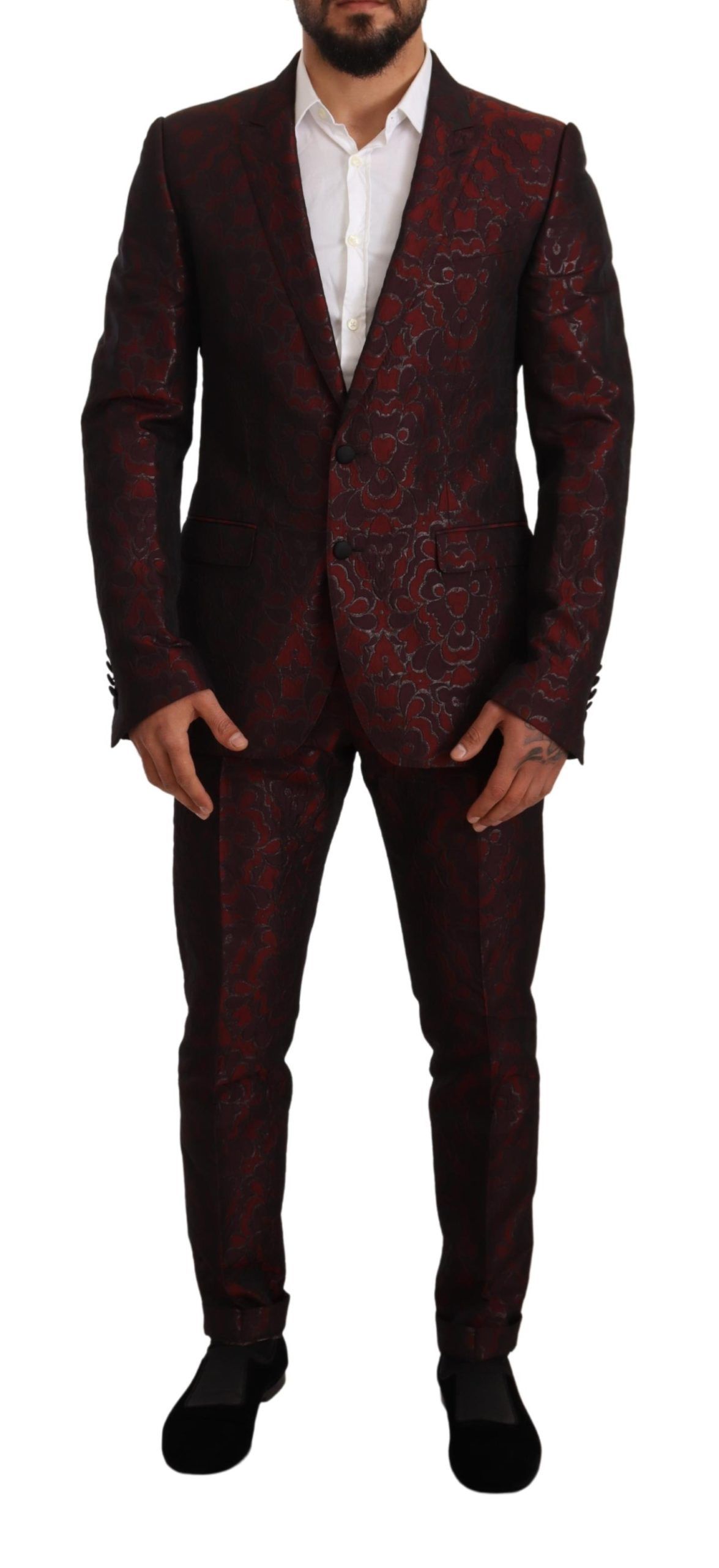Red Dolce & Gabbana Elegant Red Martini Three Piece Suit IT50 | L