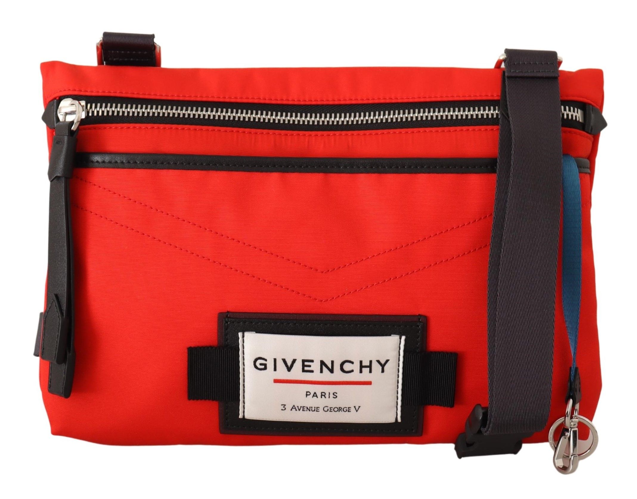 Red Givenchy Red Polyamide Downtown Flat Crossbody Bag