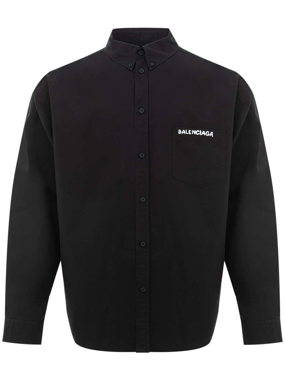 Black Balenciaga Black Oversized Shirt with Logo 40