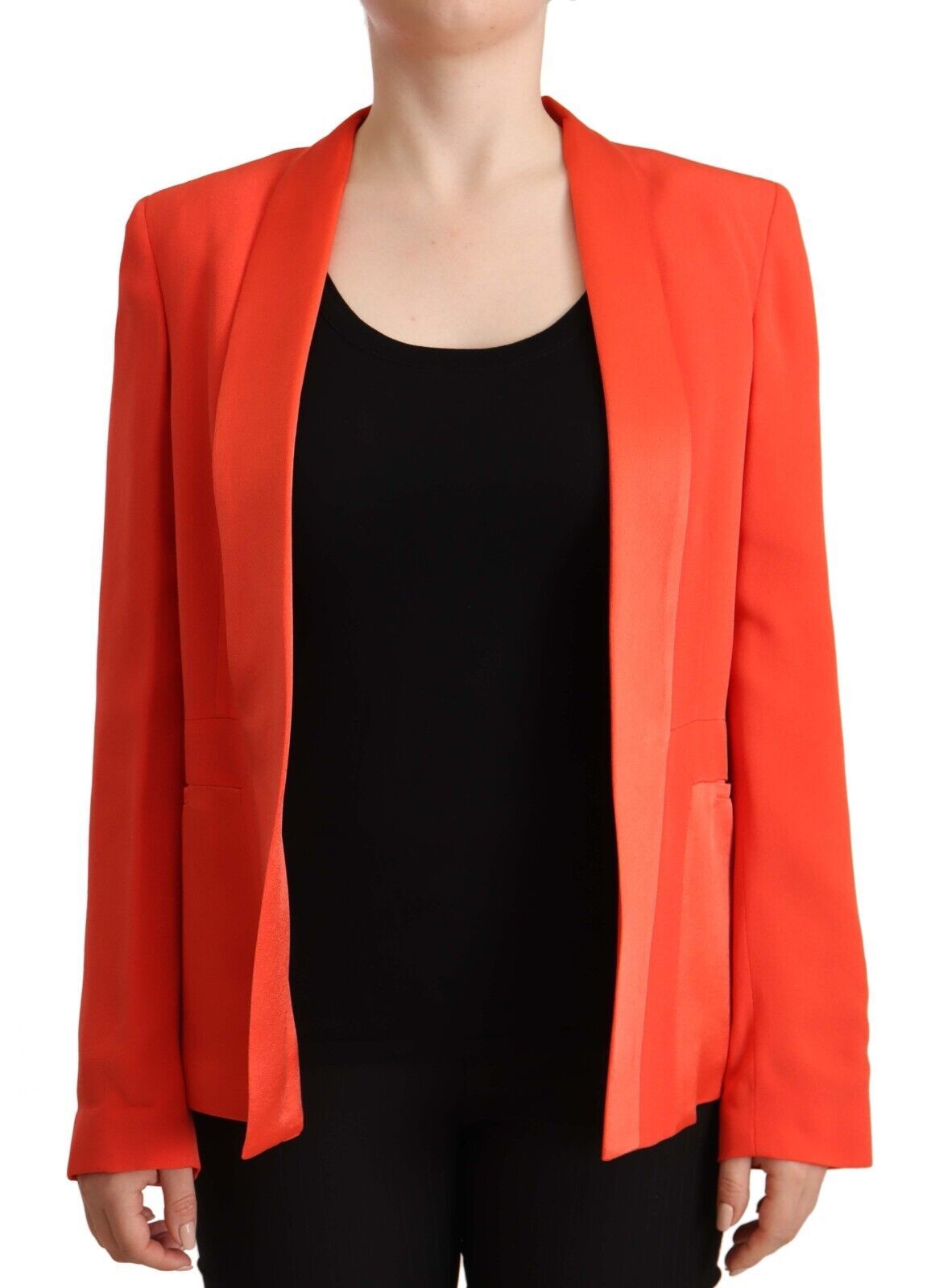 Orange CO|TE Elegant Orange Overcoat Long Sleeves Jacket IT42|M