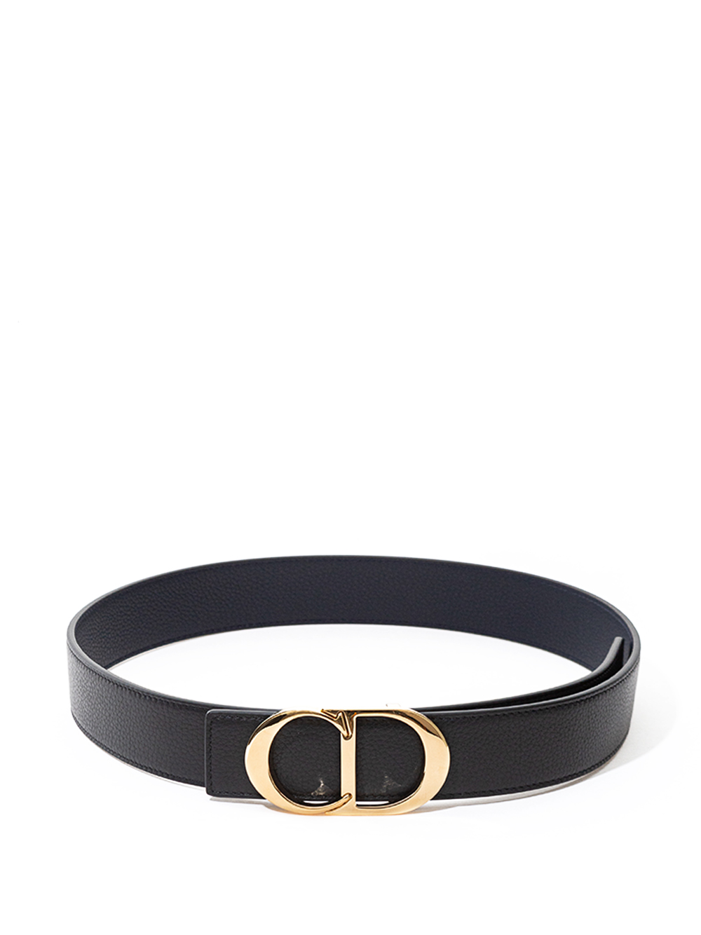 Black Dior Black Leather Belt 75 cm / 30 Inches