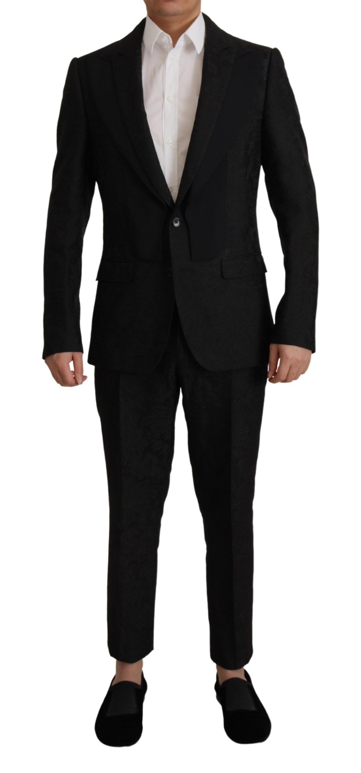 Black Dolce & Gabbana Elegant Black Two-Piece Martini Suit IT48 | M