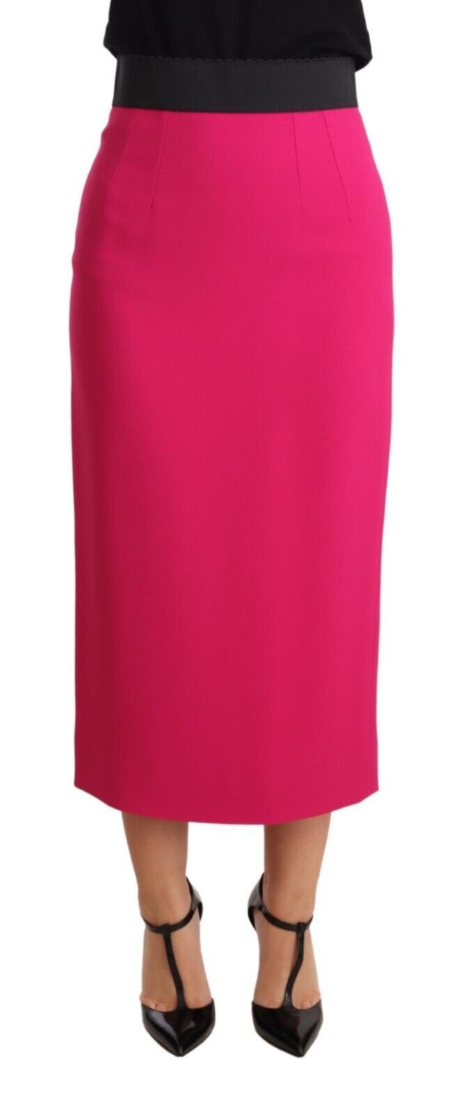 Pink Dolce & Gabbana Elegant High-Waisted Pencil Skirt in Pink IT38|XS