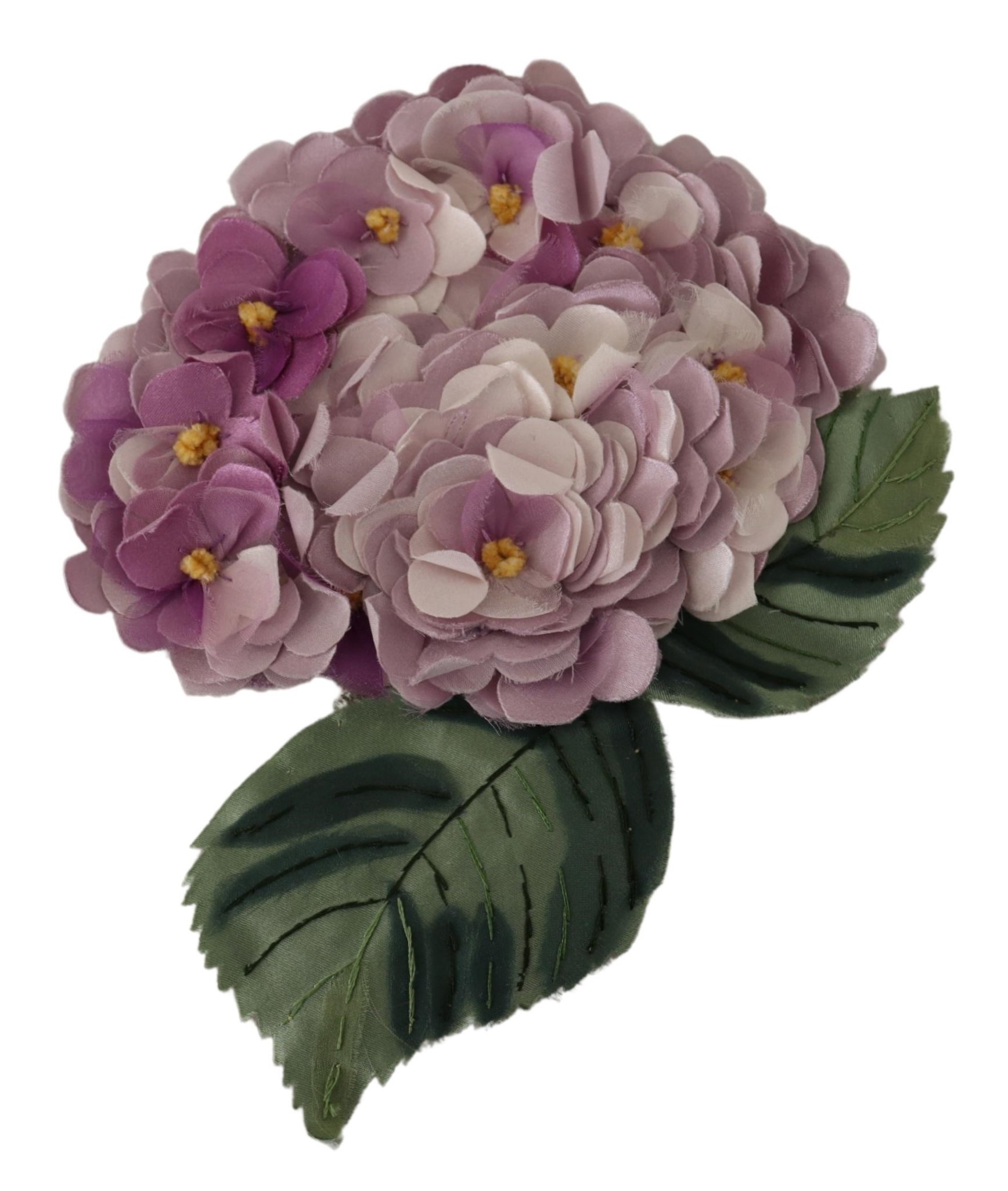 Purple Dolce & Gabbana Elegant Purple Floral Silk Blend Brooch