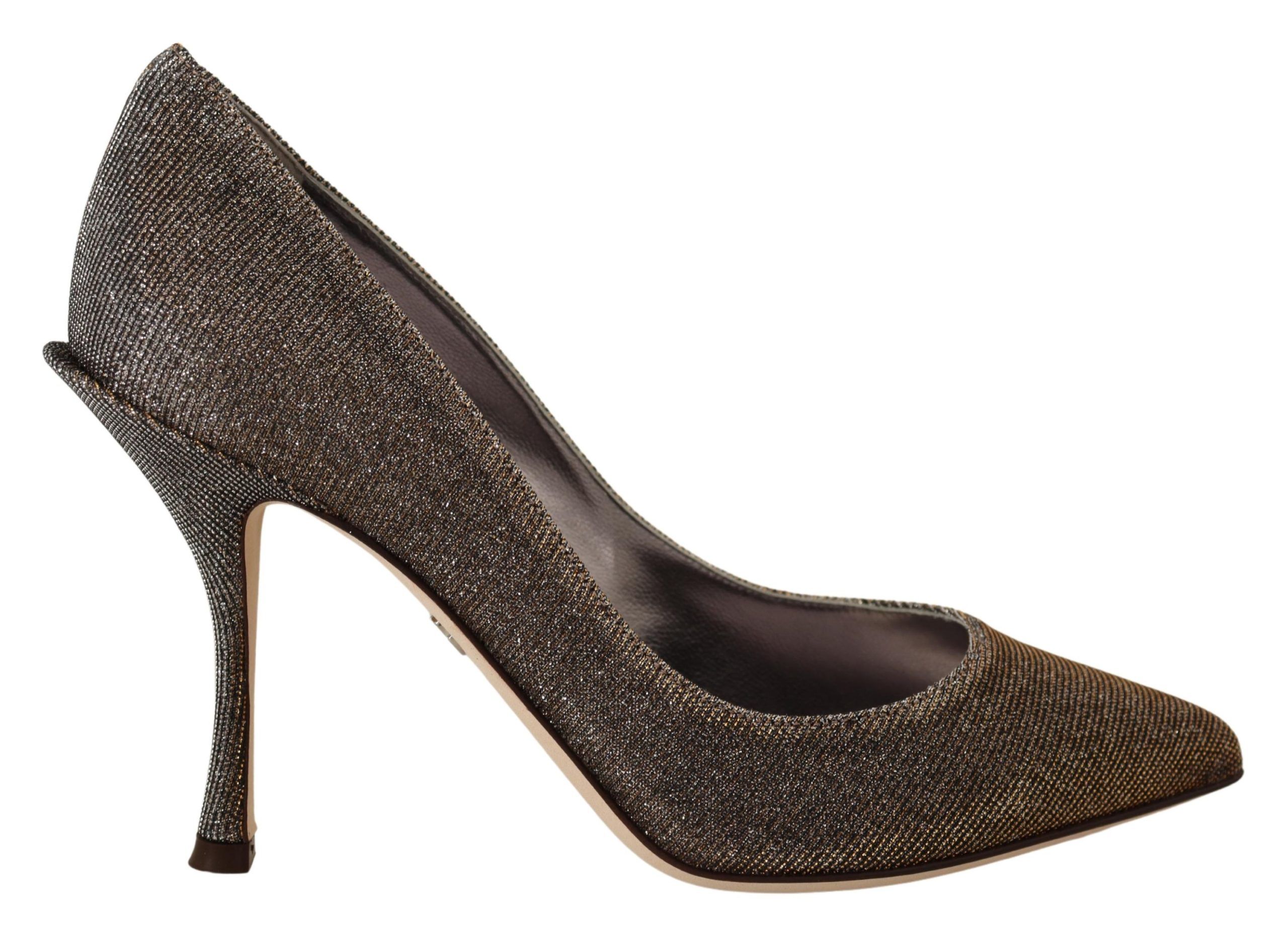 Silver Dolce & Gabbana Elegant Silver Heels Pumps Classic EU35.5/US5