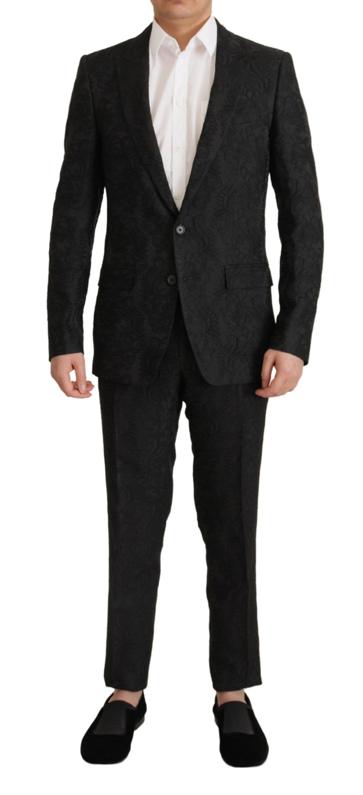 Black Dolce & Gabbana Glittering Black Martini Suit Set IT46 | S