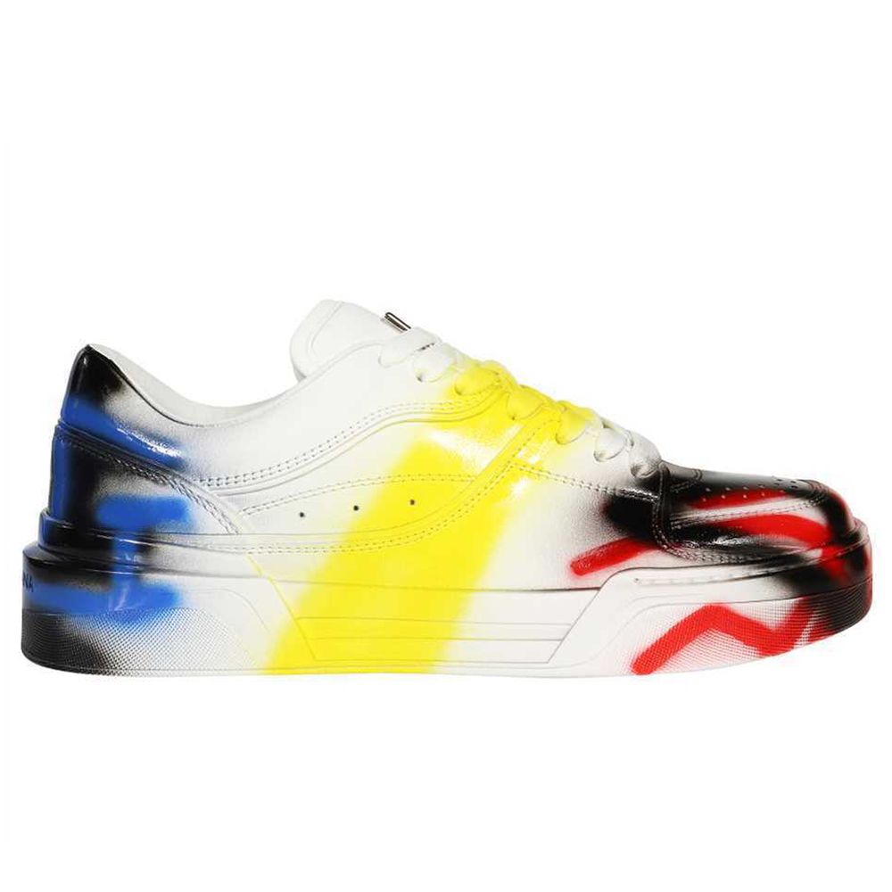 Multicolor Dolce & Gabbana Multicolor Leather Di Calfskin Sneaker EU40/US7