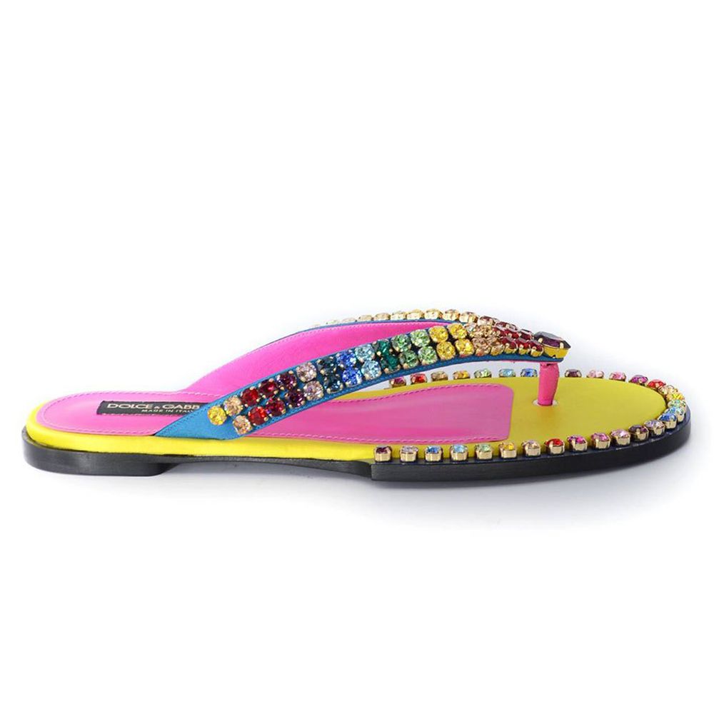 Multicolor Dolce & Gabbana Multicolor Viscose Sandal EU41/US11