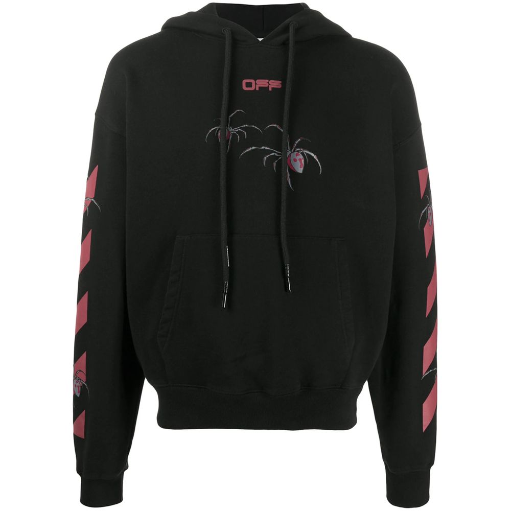 Black Off-White Arachno Oversized Hooded Sweatshirt in Black XXS