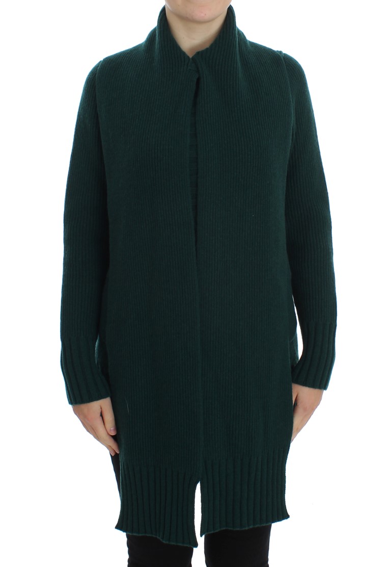 Green Dolce & Gabbana Elegant Green Cashmere Cardigan Sweater IT46|XL