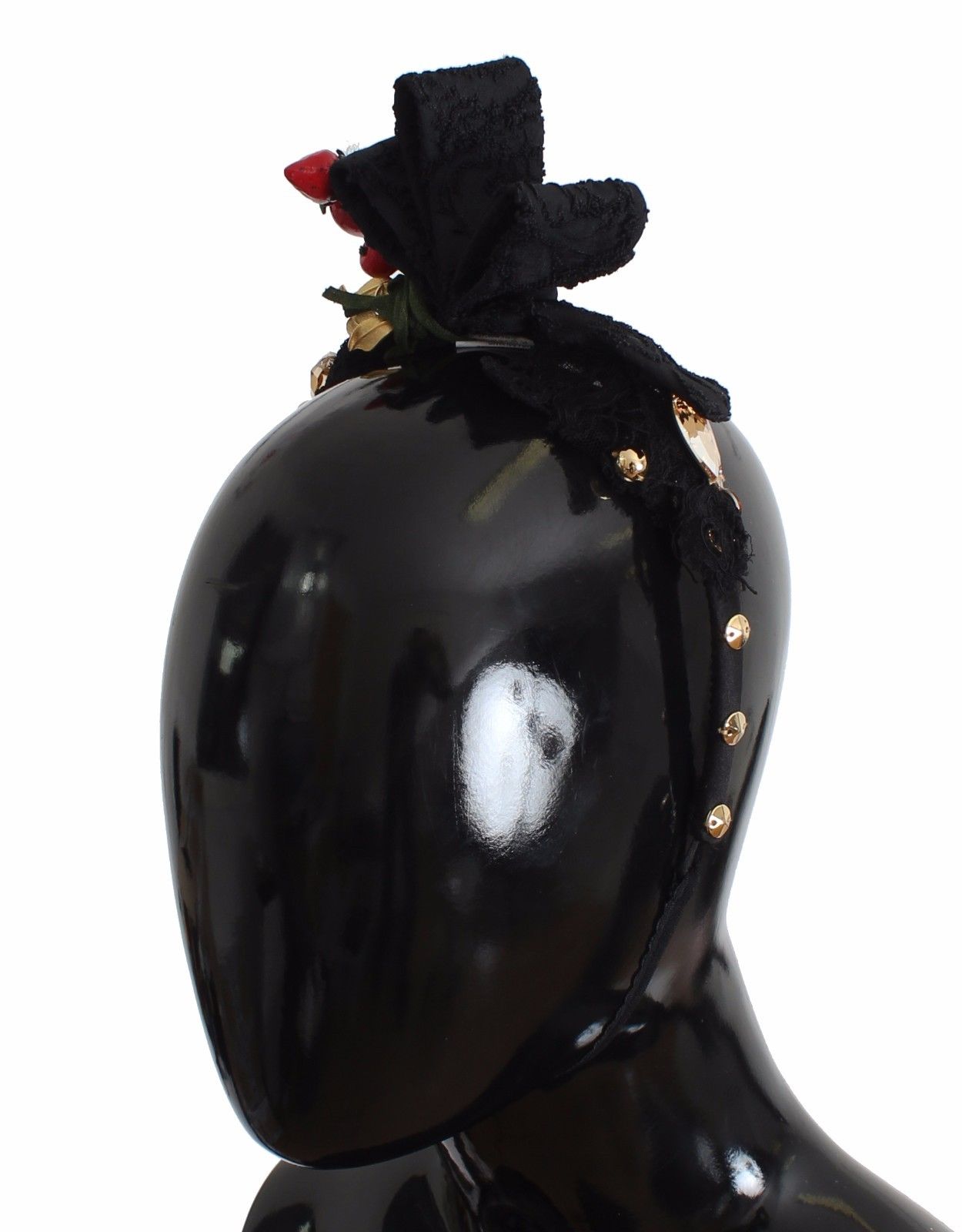 Black Dolce & Gabbana Exquisite Crystal Berry Diadem Headband