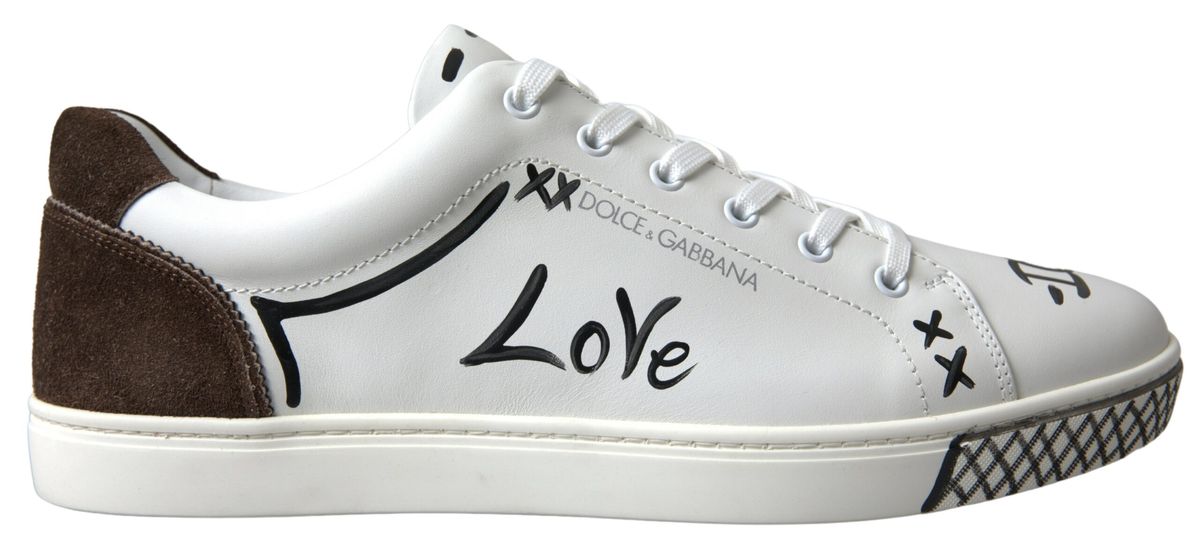 White Dolce & Gabbana Sleek White Leather Casual Sneakers EU39.5/US6.5