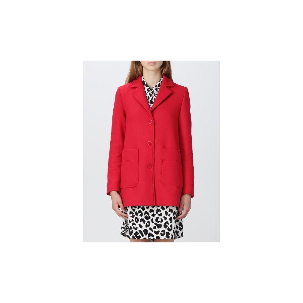 Pink Love Moschino Chic Pink Wool Blend Jacket IT40|S