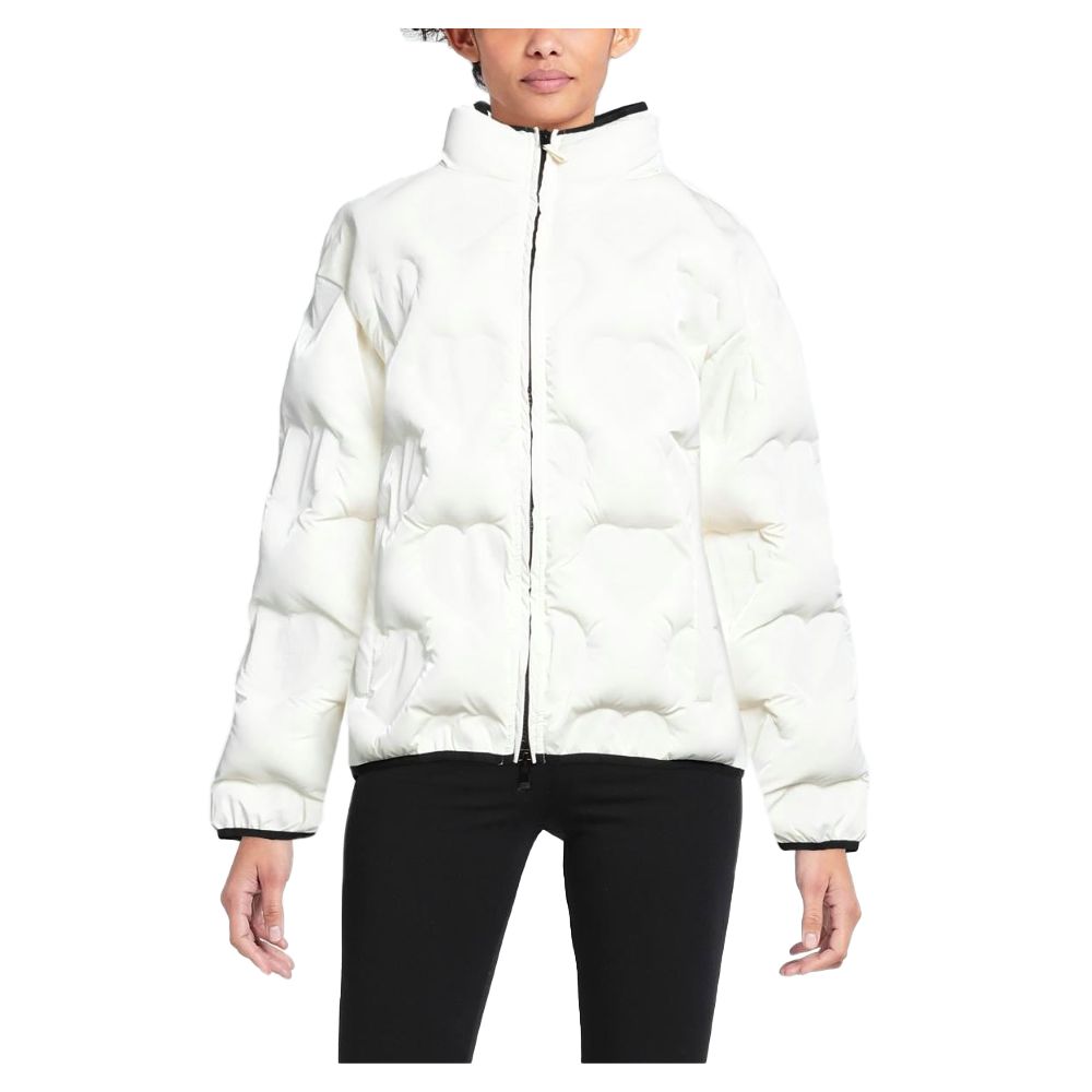 White Love Moschino Chic White Heart-Adorned Designer Jacket IT42|M